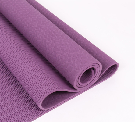 Desain Baru Ungu Kustom Tpe Yoga Mat Ramah Lingkungan 183*61cm
