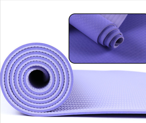 Desain Baru Ungu Kustom Tpe Yoga Mat Ramah Lingkungan 183*61cm
